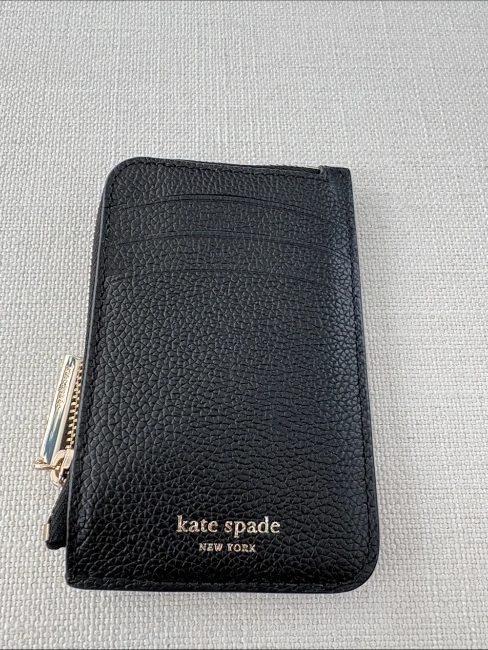 kate spade Margaux Black Zip Card Holder. NWT